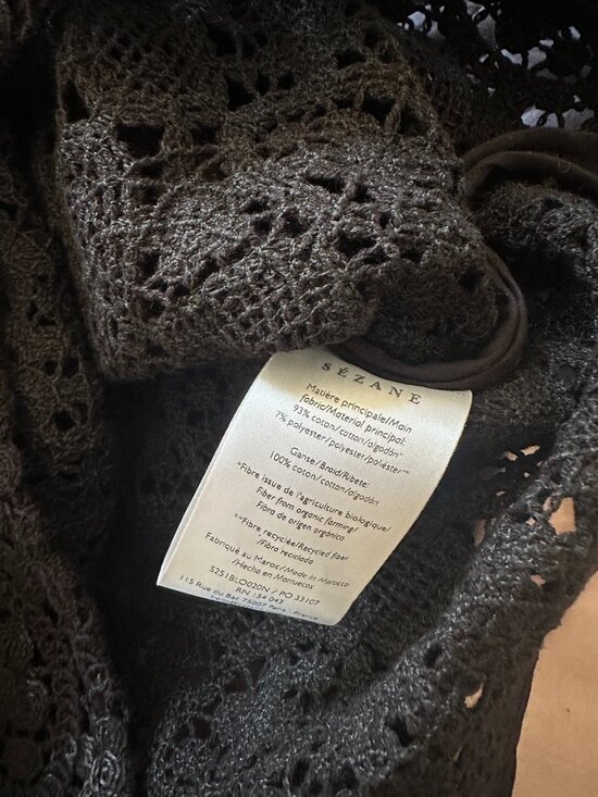 Sezane Alvere Blouse Black - Size 8 - Picture 6 of 6